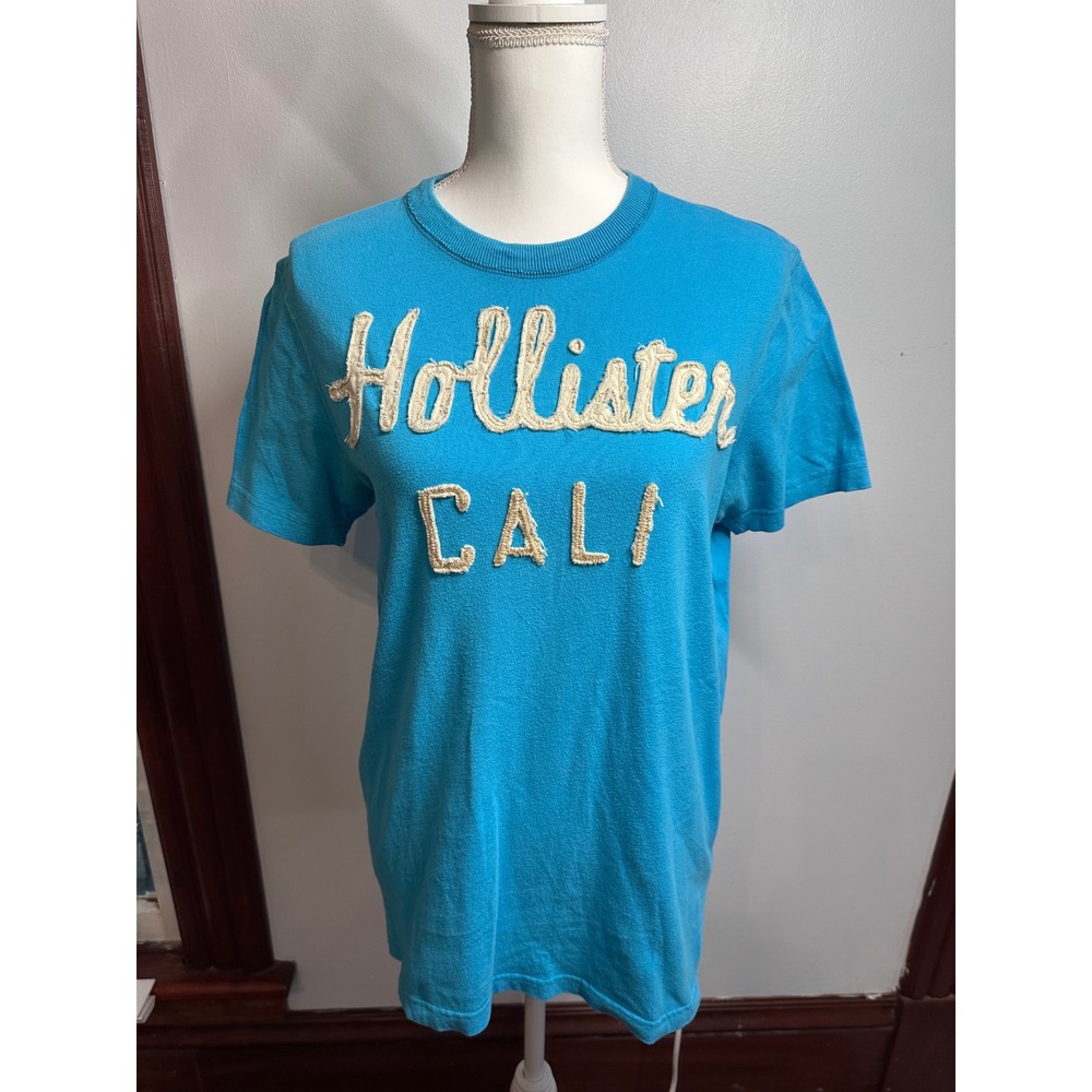 Hollister Cali Blue Graphic T-Shirt Mens Medium Short Sleeve Cotton Surf Tee